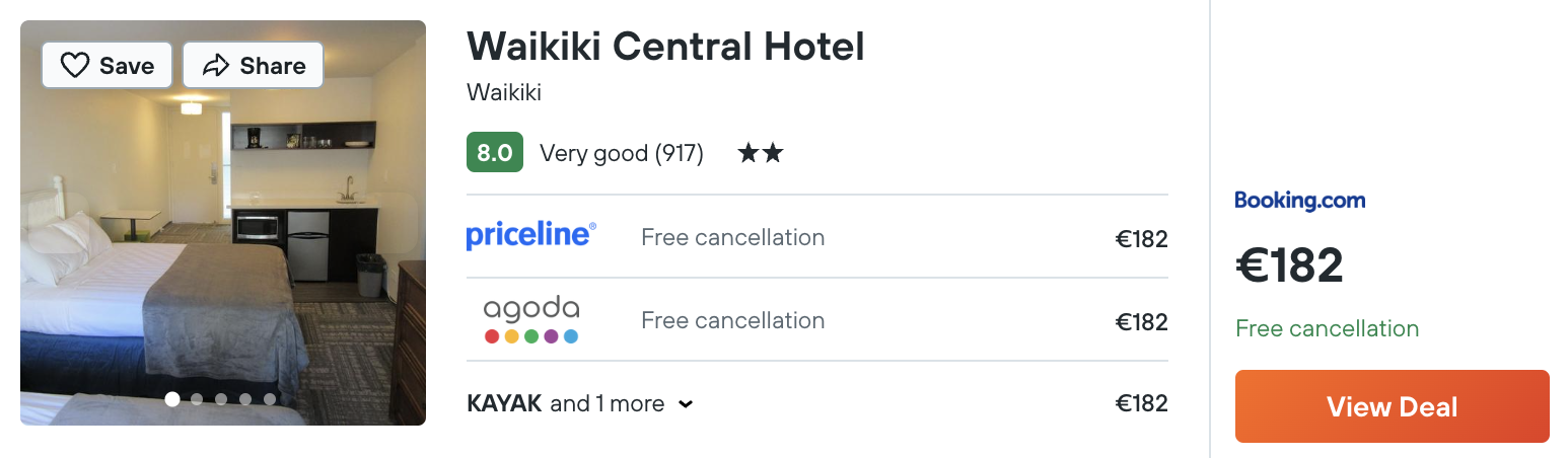 cheap hotel in Honolulu