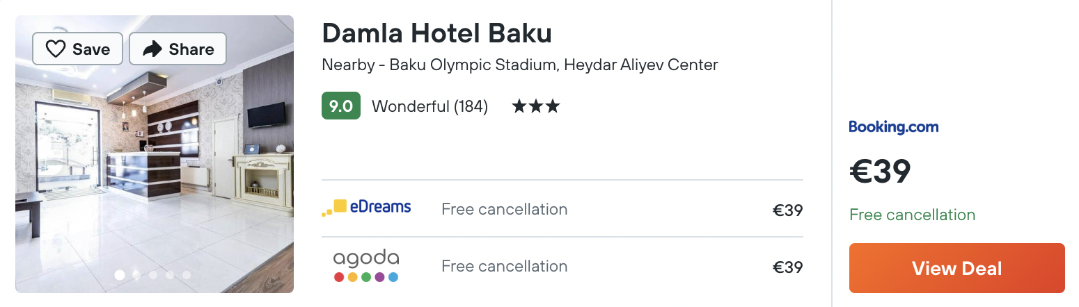 cheap hotel in Baku