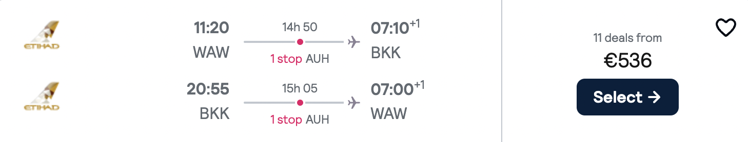 cheap flights from Warsaw